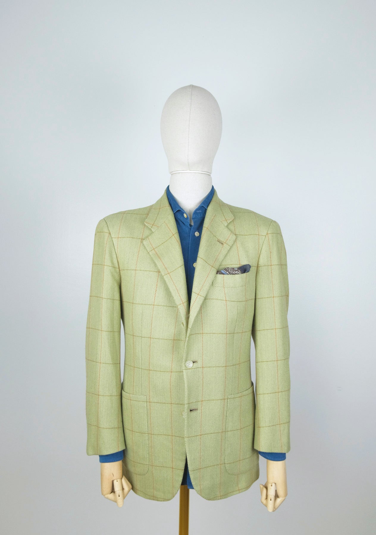 Kiton green hand made sport jacket size 50EU cashmere mix Pukimo Raivio