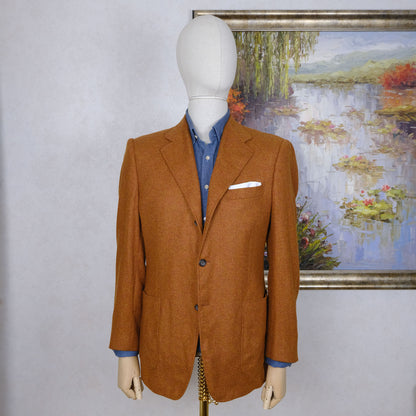 Canali, rare orange cashmere jacket, size 38UK, slim