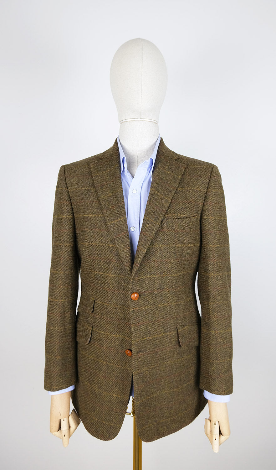 DAKS, ruskea tweed-takki, koko 50