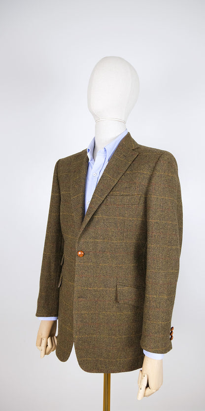 DAKS, ruskea tweed-takki, koko 50