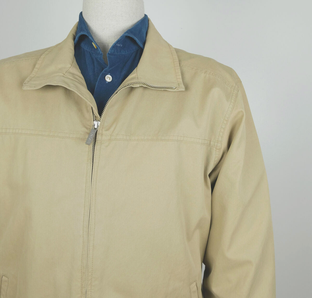 Gant, short beige windbreaker, size XXL, all cotton