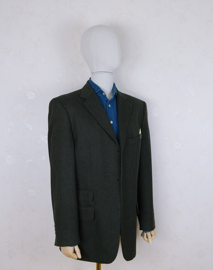 Eduard Dressler, dark pinstripe suit, size 56S EU