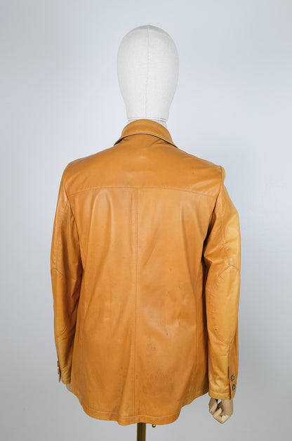 Latini, Italian brown leather jacket, size 50EU, RRP 800 e