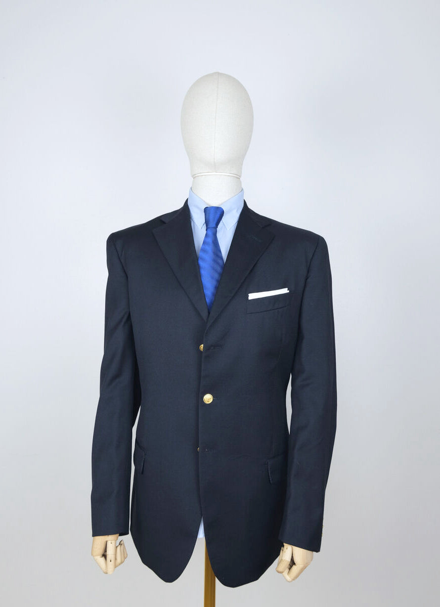 Lubiam, wool navy blazer, size 54EU