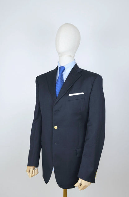 Lubiam, wool navy blazer, size 54EU