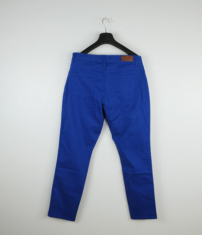 Hackett, electric blue cotton trousers, size 36''