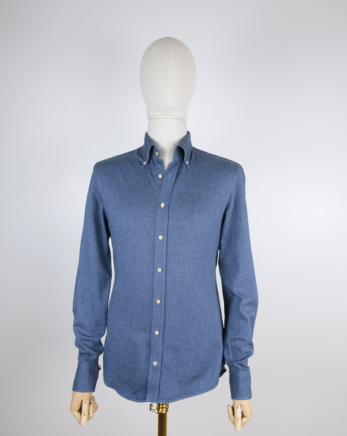 Stenstroms, blue flannel shirt, size M, slim