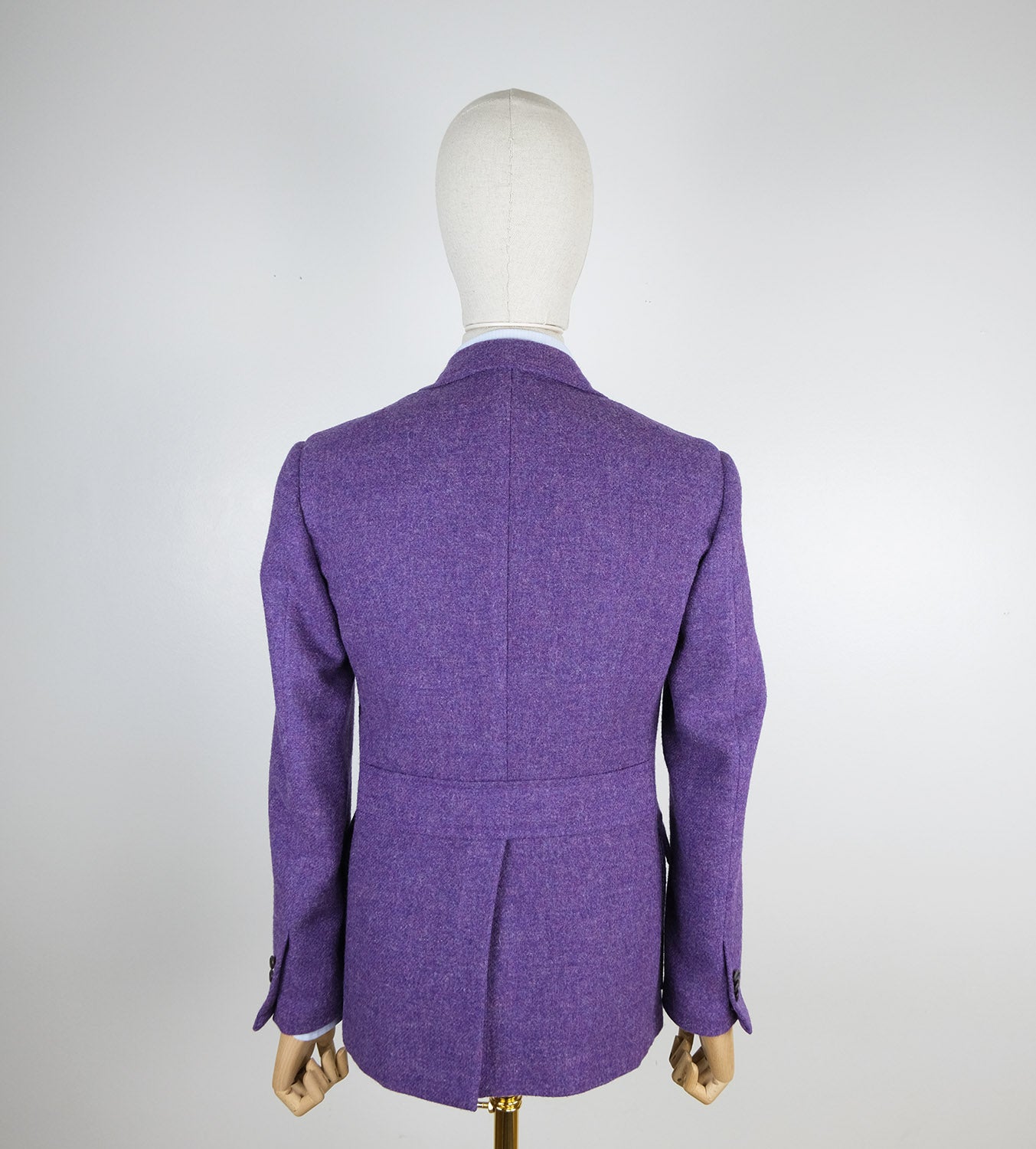 D'avenza, hand made purple tweed jacket, size 48EU, slim, RRP 1600 e