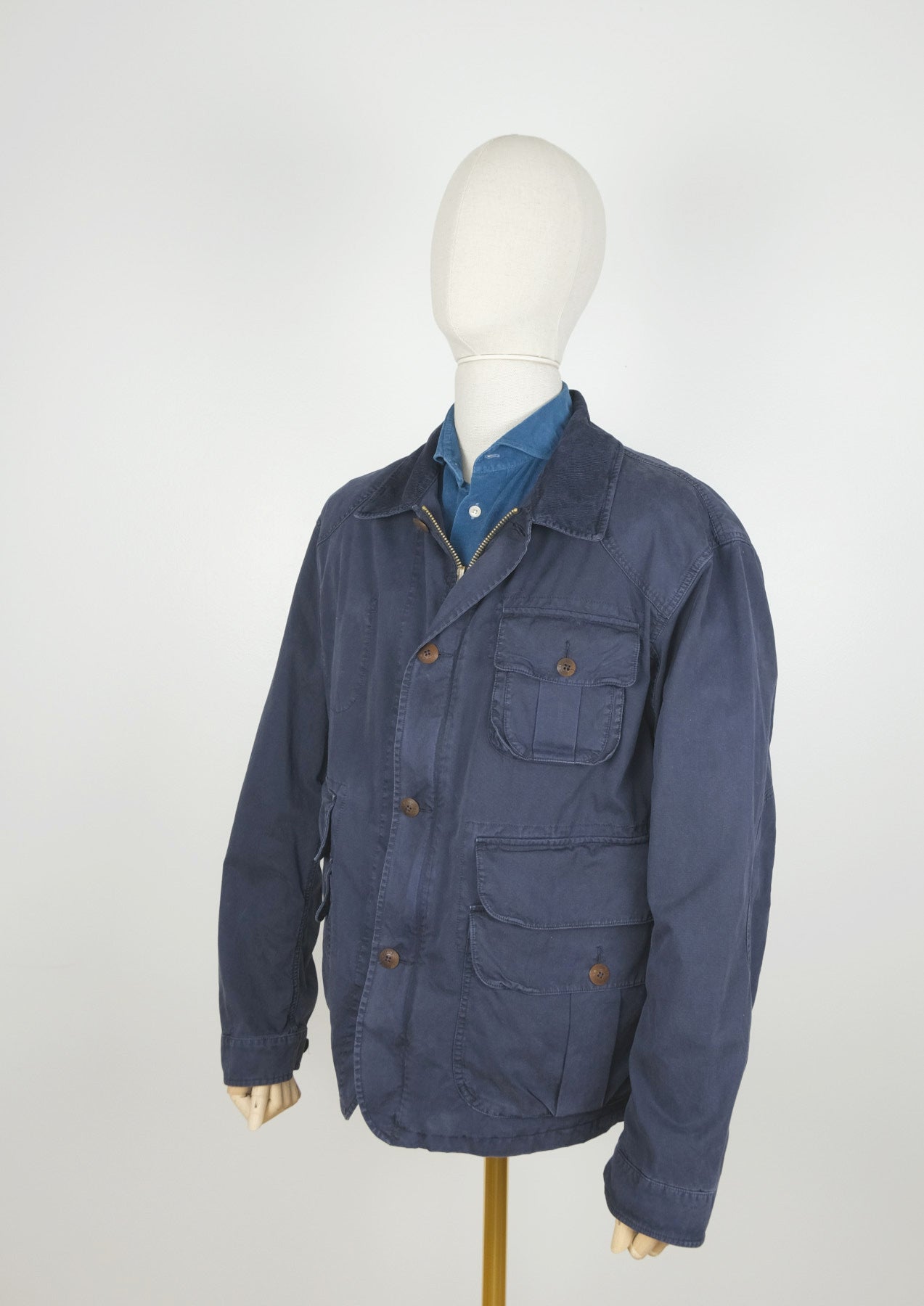 Polo Ralph Lauren, blue cotton jacket, size XXL, RRP 499 e