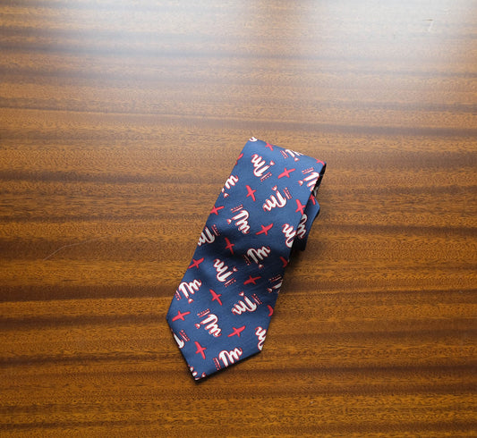 Hermès, blue-gray silk tie, made in France