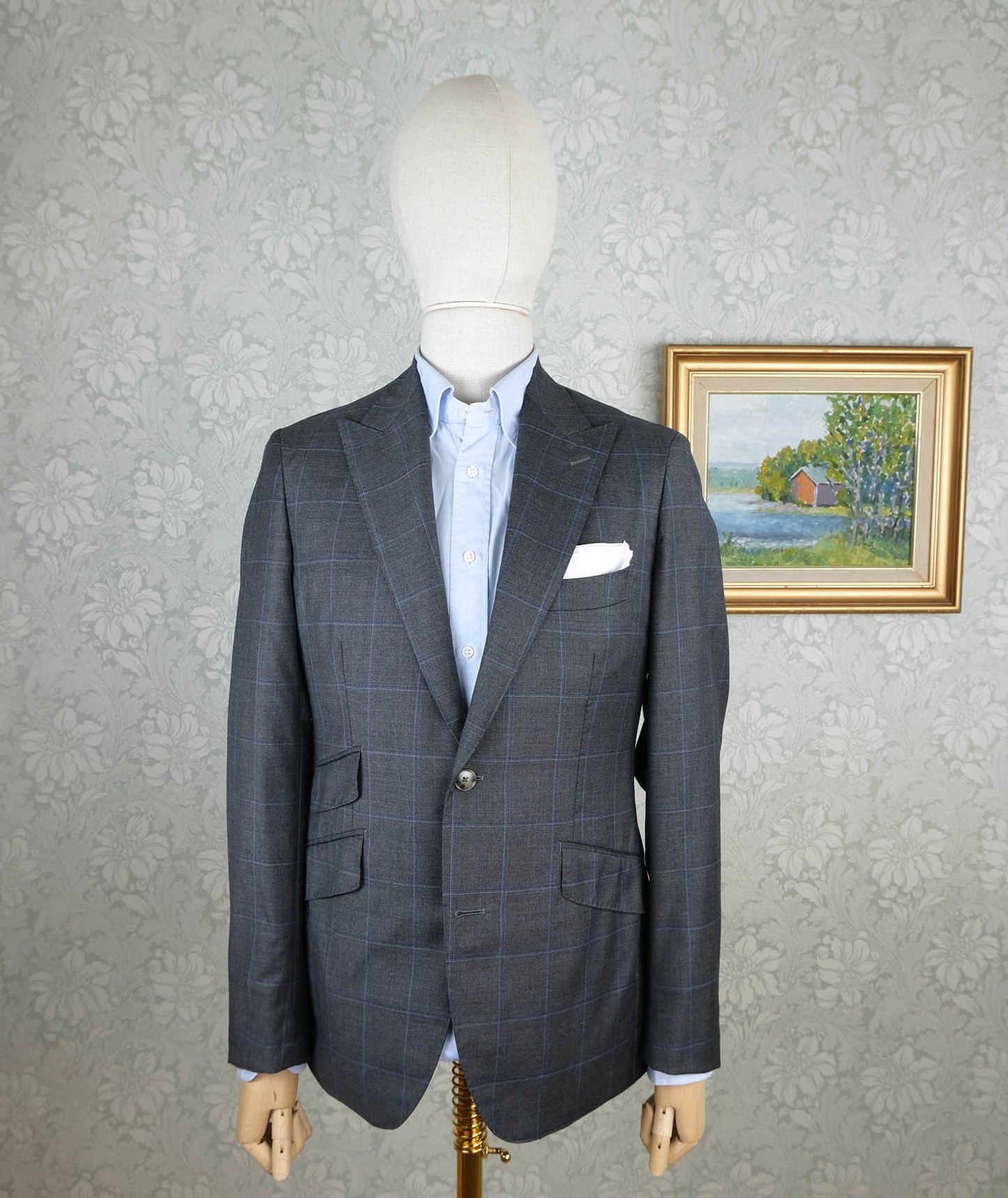 Suitsupply, gray sport jacket, size 48EU, slim, made to measure