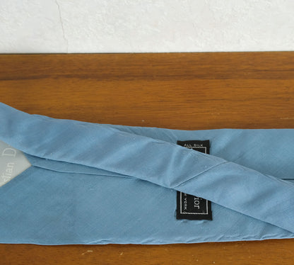 Hermès, blue-gray silk tie, made in France