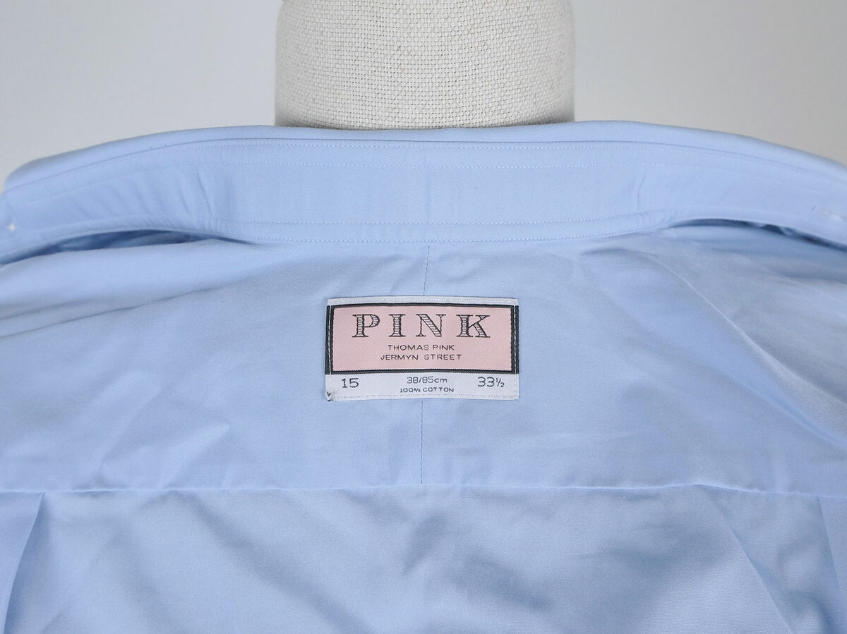 Thomas Pink, blue business shirt, size 38EU, French cuffs