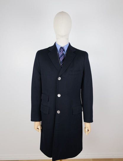 d'Avenza, hand made navy full canvas coat, size 48EU, RRP 2300 e